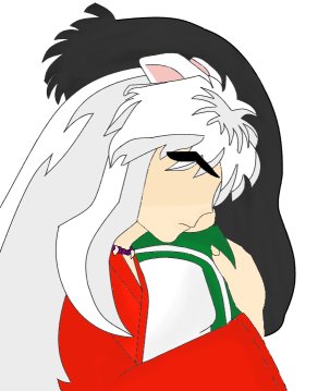 Inuyasha  hugging Kagome (CG) by krystalevenstar