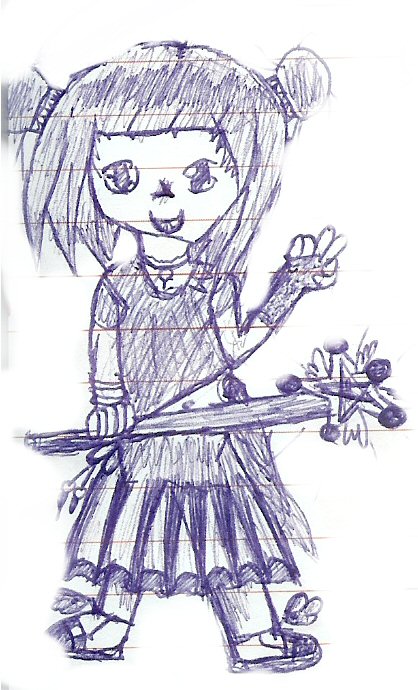 Kawaii girl doodle by krystalness