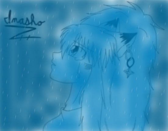 Inasho in the rain by kuramas_girl