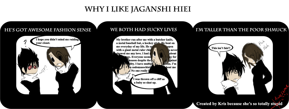 Why I like Jaganshi Hiei... by kurisu_yoi