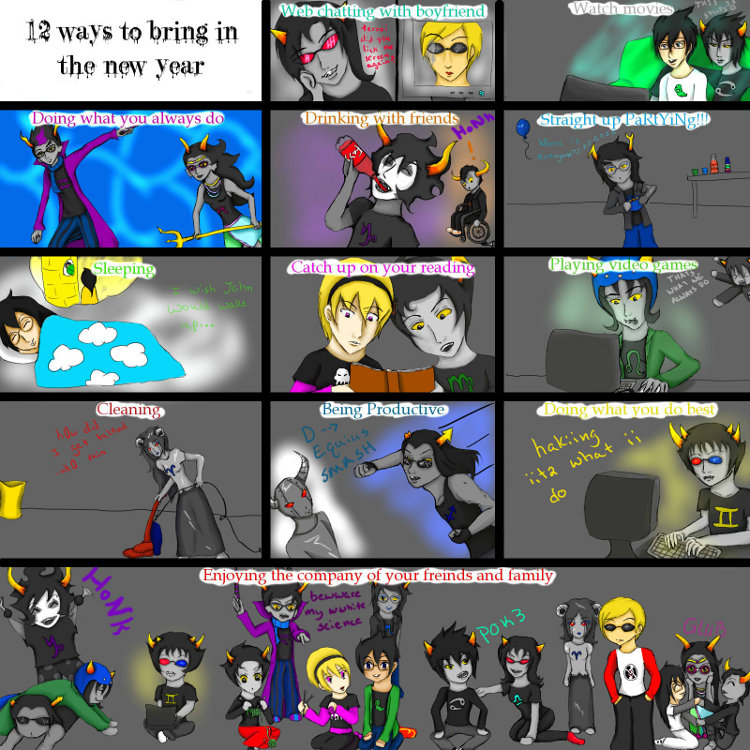 Bringing in the New Year with Homestuck by kylaVegeta