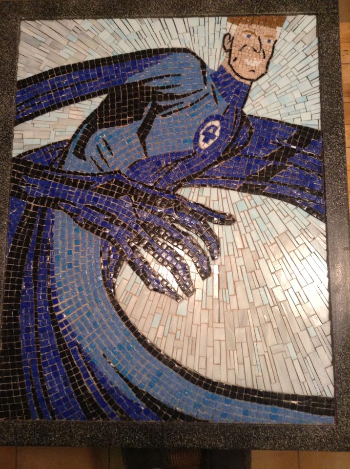 Mr. Fantastic stained glass tile mosaic by kymedicineman