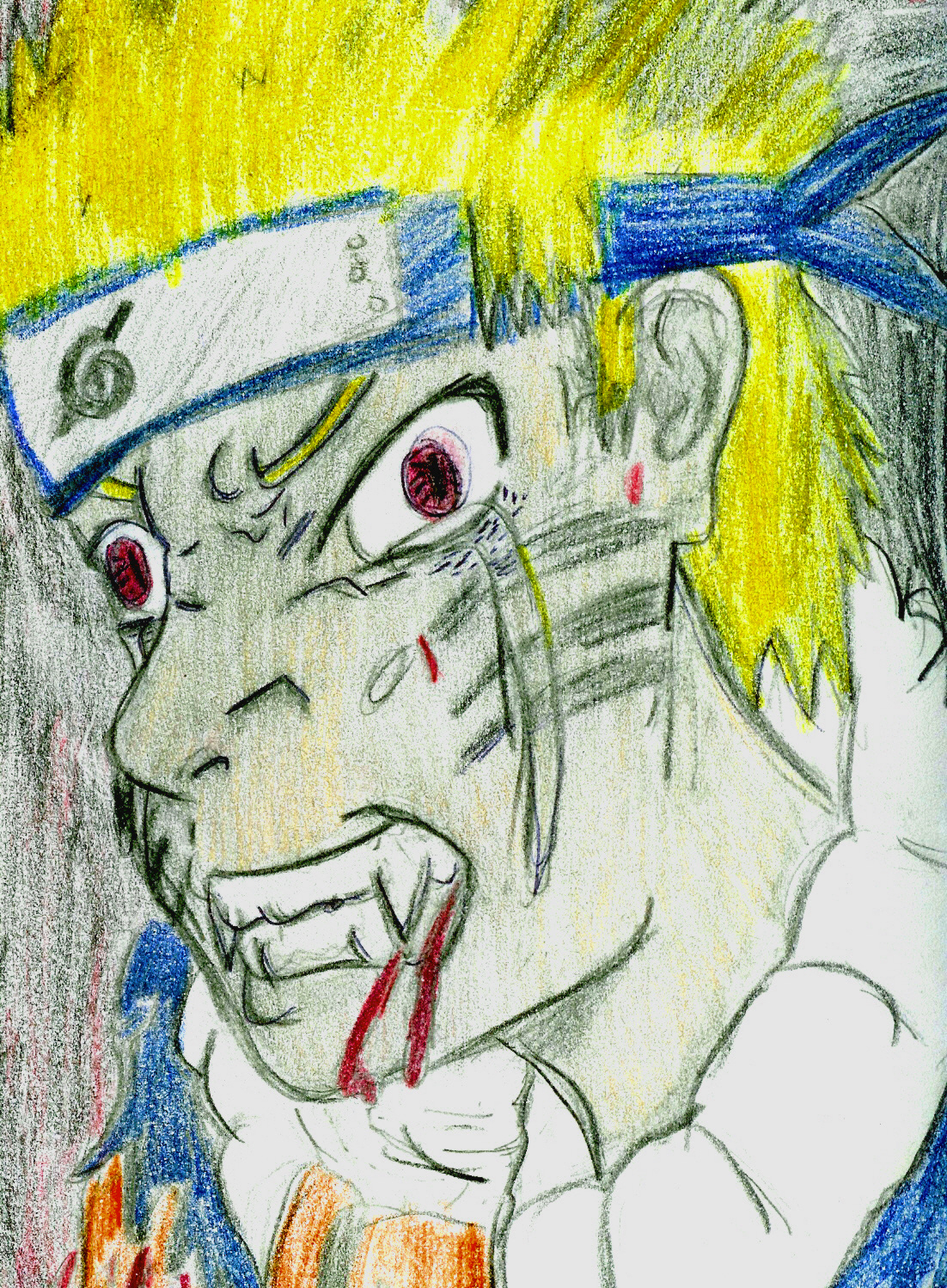 Enraged Kyuubi Naruto by kyuubilover