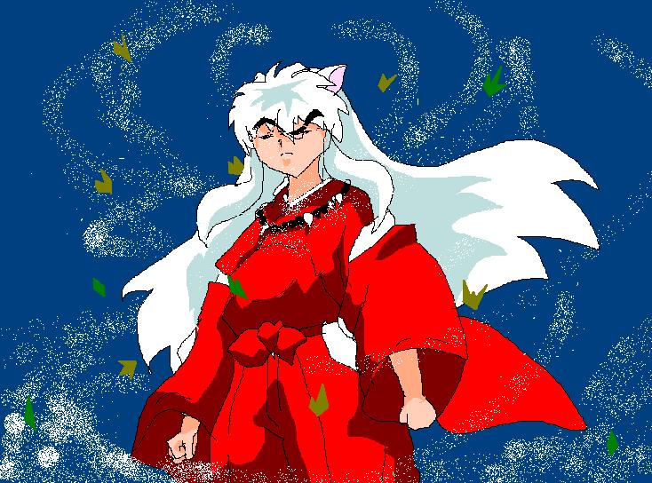 inu-yasha in the wind by L33t_girl