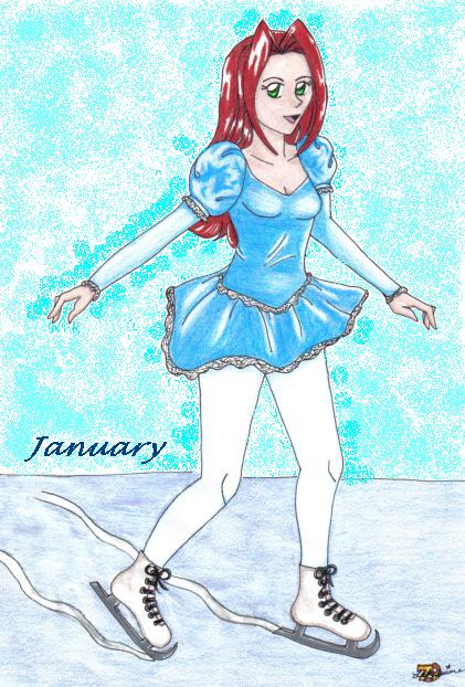 Calendar Gurlz - January by LadyAnime79