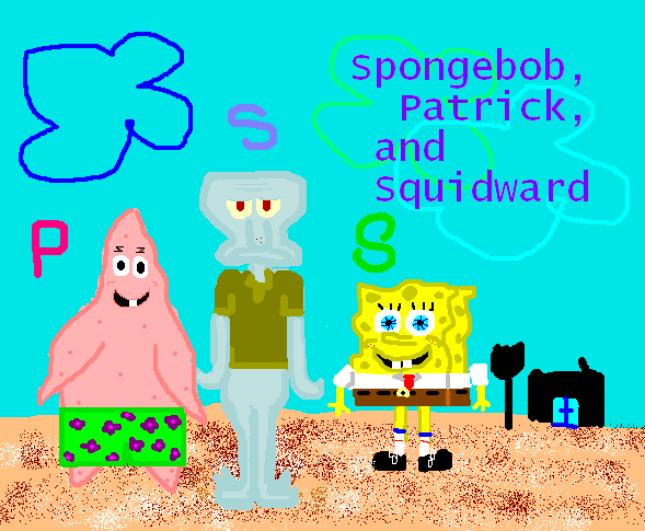 Squidward, Patrick, and Spongebob by LadyAvali620