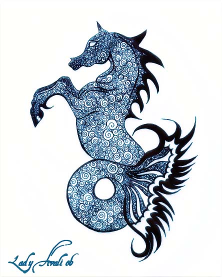 Swirly Seahorse by LadyAvali620