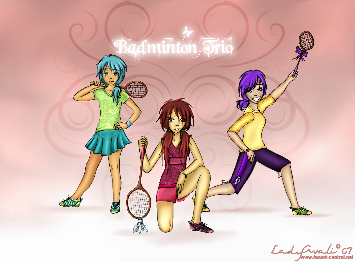 The Almighty Powerful Badminton Trio by LadyAvali620