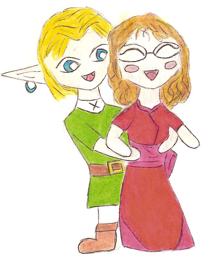 Chibi Link and Juliet by LadyJill