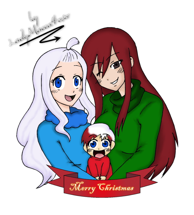 Merry Christmas by Mirajane, Erza and Lorelai by LadyMacca4ever