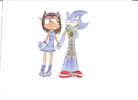 Danielle and Metal Sonic(for Sabrinat14) by Lady_Ayame316