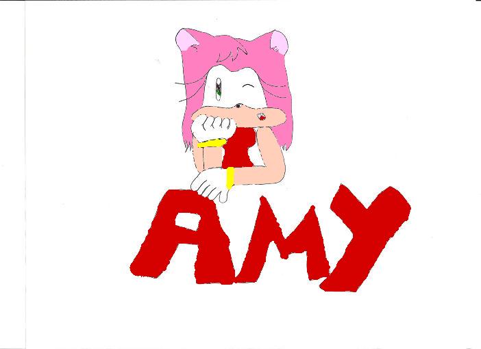 Amy my style (colored in M.S.Paint) by Lady_Ayame316