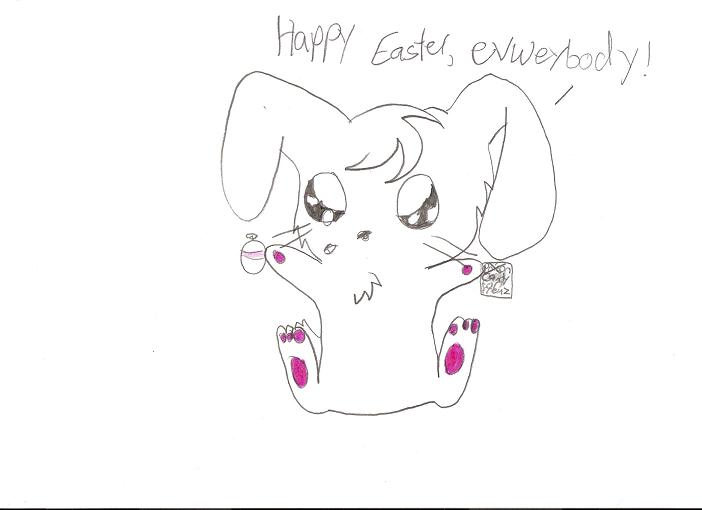 My evil bun-bun wishes you a happy easter! by Lady_Ayame316