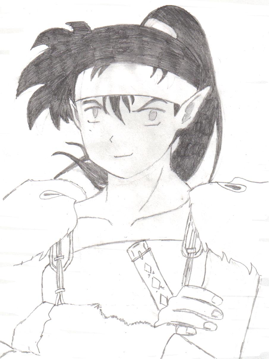 Kouga Sketch for FireDemon by Lady_Taiyoukai_of_the_West
