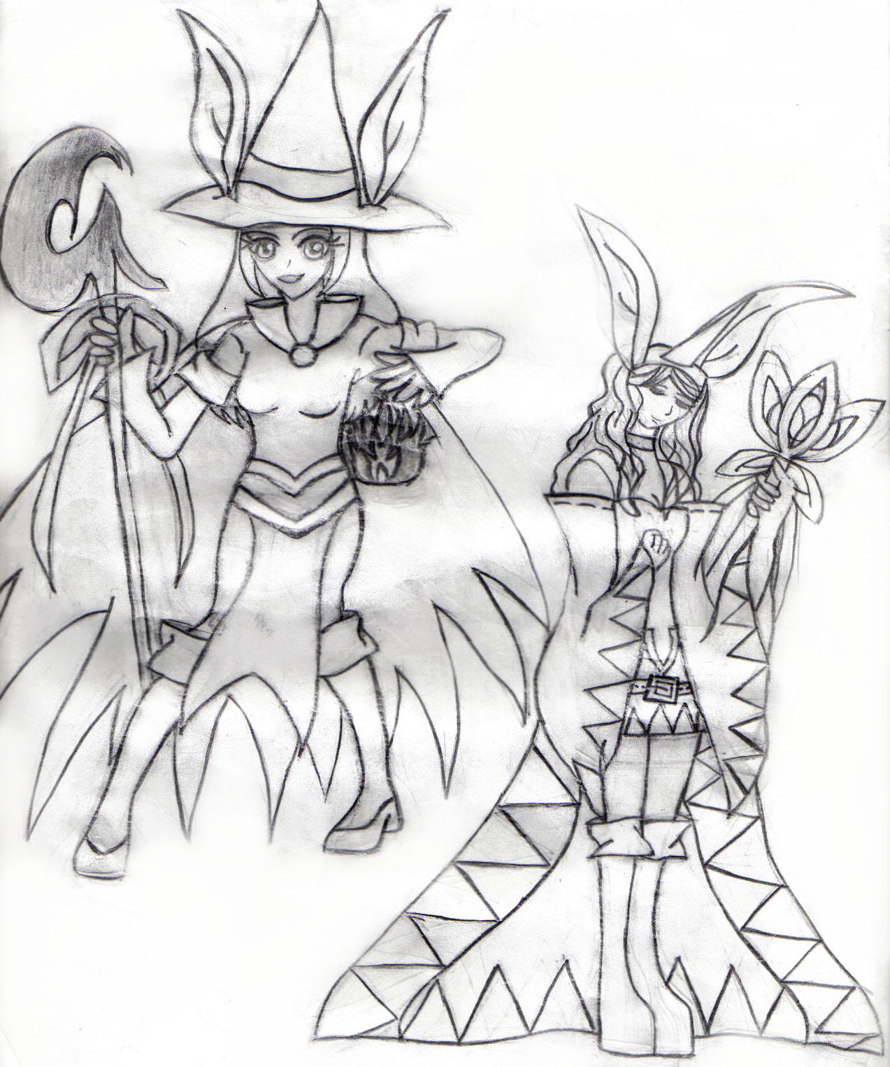 Red Mage and Summoner(Me and Tina) ^_^ by Lain_Iwakura