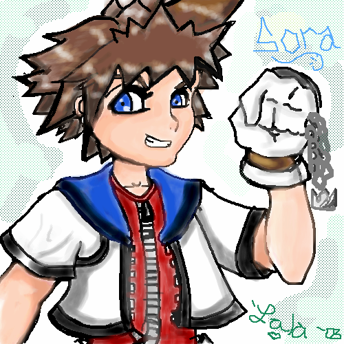 Sora with his crown chain by Lala