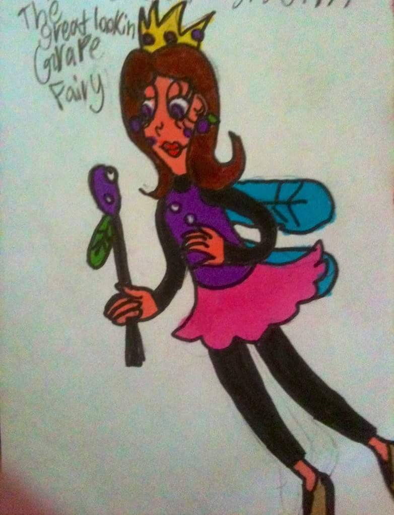 A Human Femaley lookin Grape Fairy by Lalondey