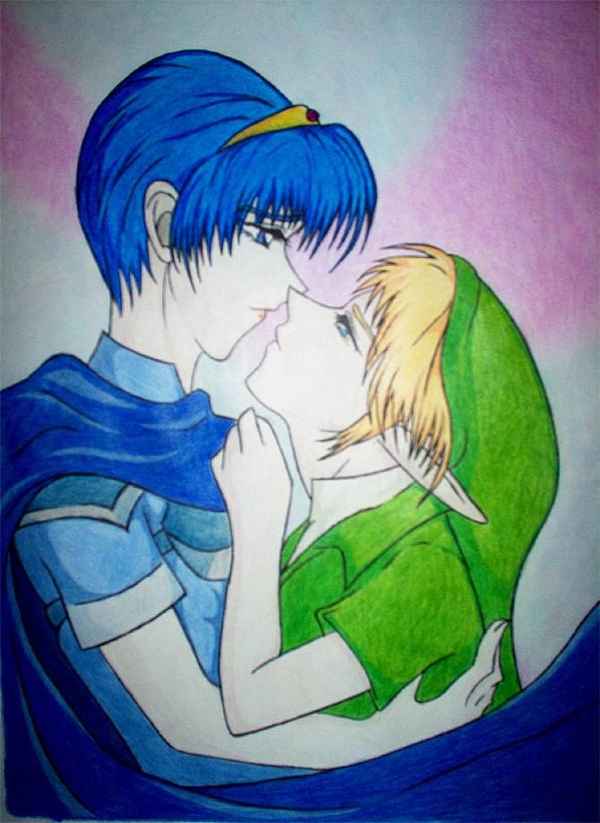 Marth and Link by Lament_du_Lamia