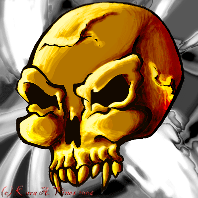 Golden Skull( my first PhotoShop image) by Lamia