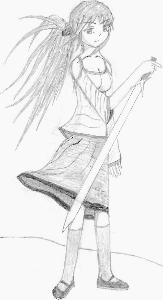 Girl with Sword by Laruken