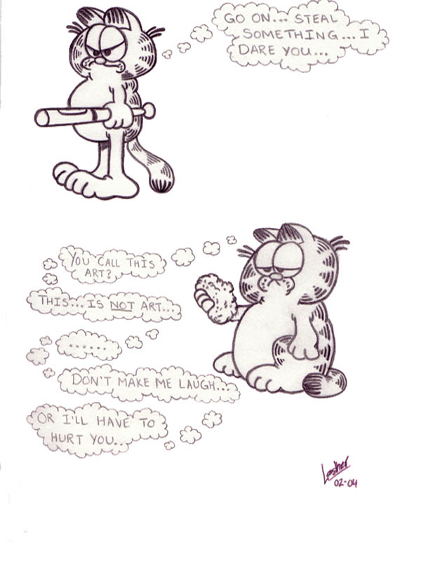 Garfields Feelings On Theives & 5 Minute Doodles by Lasher