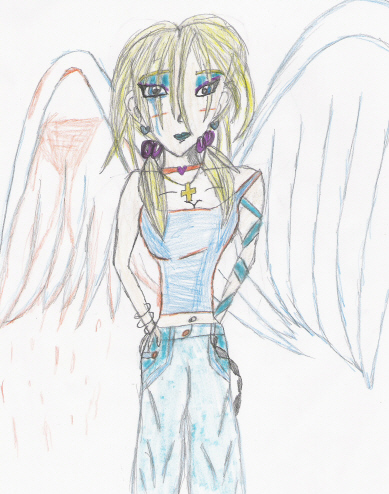 Ashely Kenshin as a sad angel by Lauren_Monou