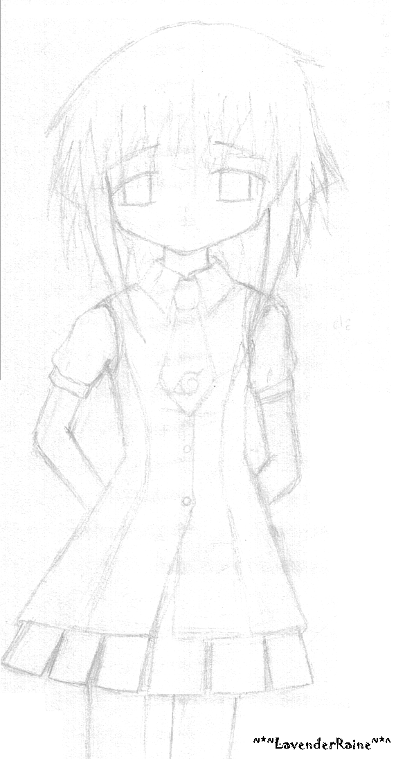 Hinata as a school girl by LavenderRaine
