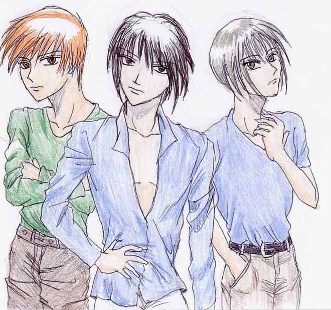 Bishounen Boys: Kyo, Akito, Yuki by Leonessa