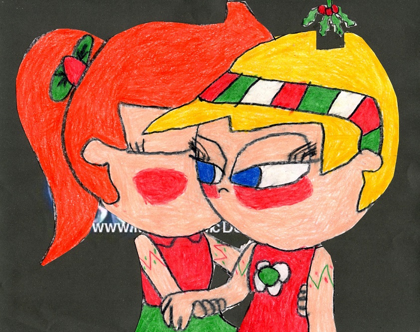 Mindy And Mandy Sweet Mistletoing by LesbianRobotGirl