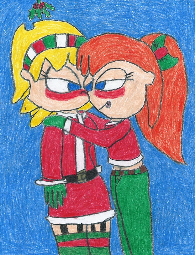 I Saw Mindy Kissing Mandy Claus by LesbianRobotGirl