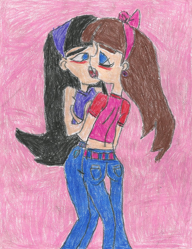 FOP-Spring Time Girls Kissing by LesbianRobotGirl