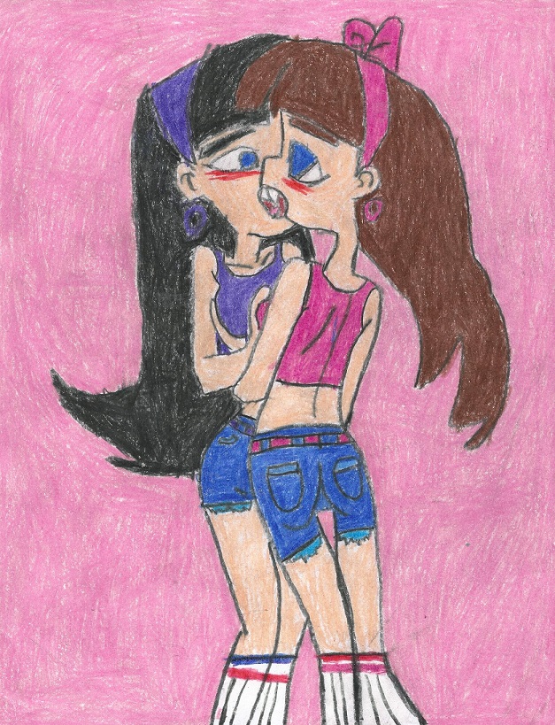 FOP-Summer Time Girls Kissing by LesbianRobotGirl