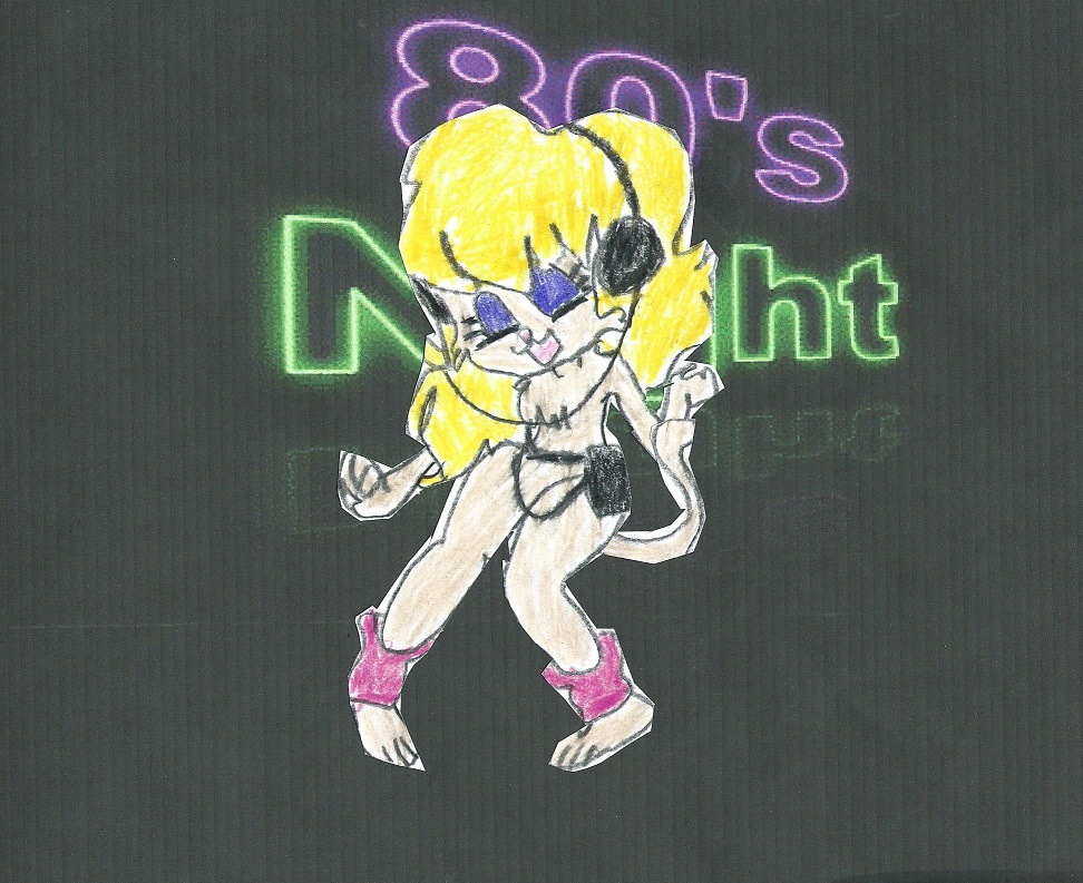 80's Night-Cleo The Cat by LesbianRobotGirl
