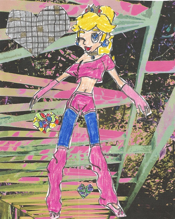 80's Pop Retro-Princess Peach by LesbianRobotGirl