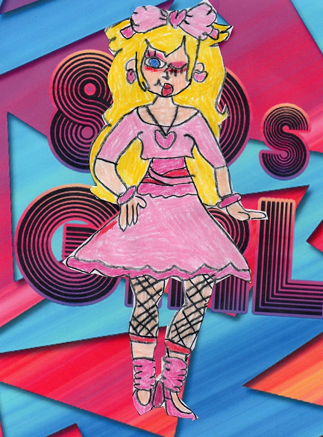 80's Girl-Princess Peach by LesbianRobotGirl