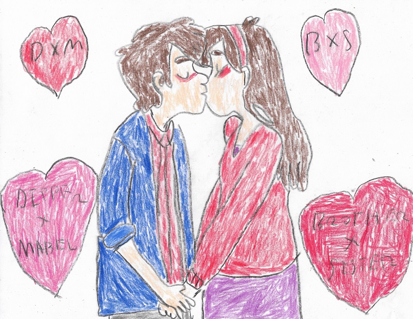 Pinecest-Kissy Kissy (Redraw) by LesbianRobotGirl