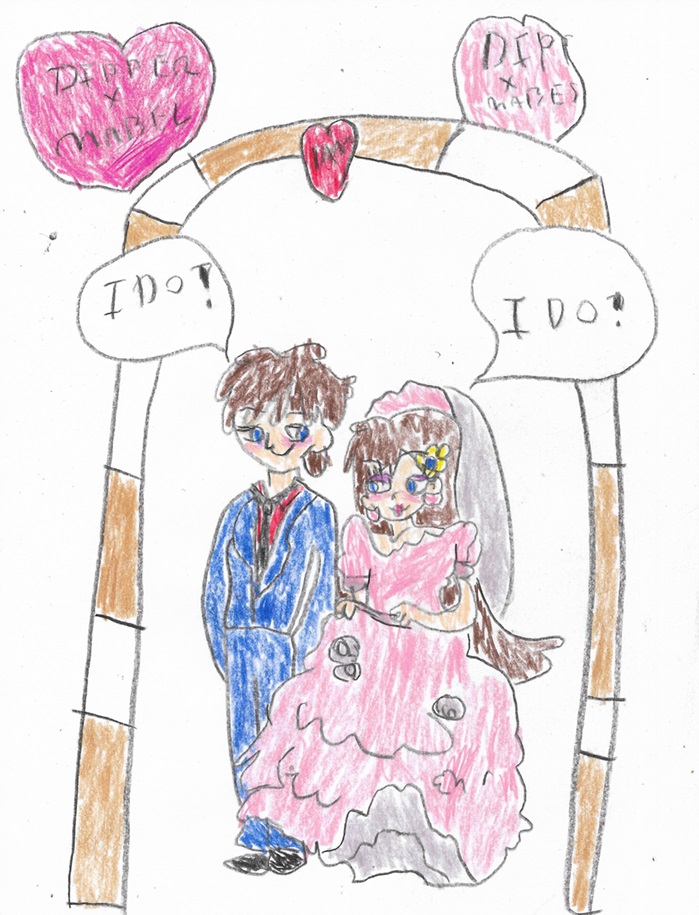 Pinecest-Wedding Day Redraw by LesbianRobotGirl