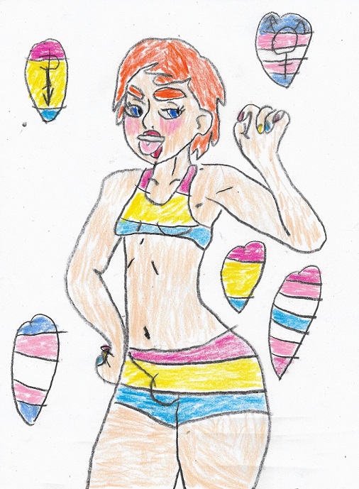 Shiri Allwood's Pansexual Flag Underwear by LesbianRobotGirl