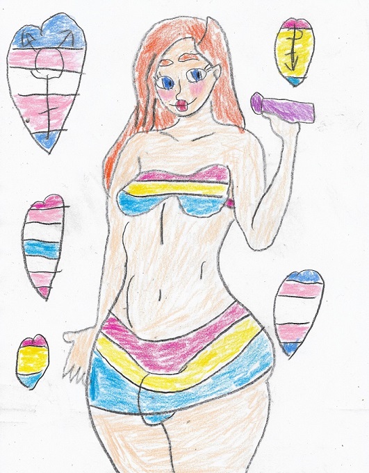 Shiri Allwood's Pansexual Flag Underwear Again by LesbianRobotGirl