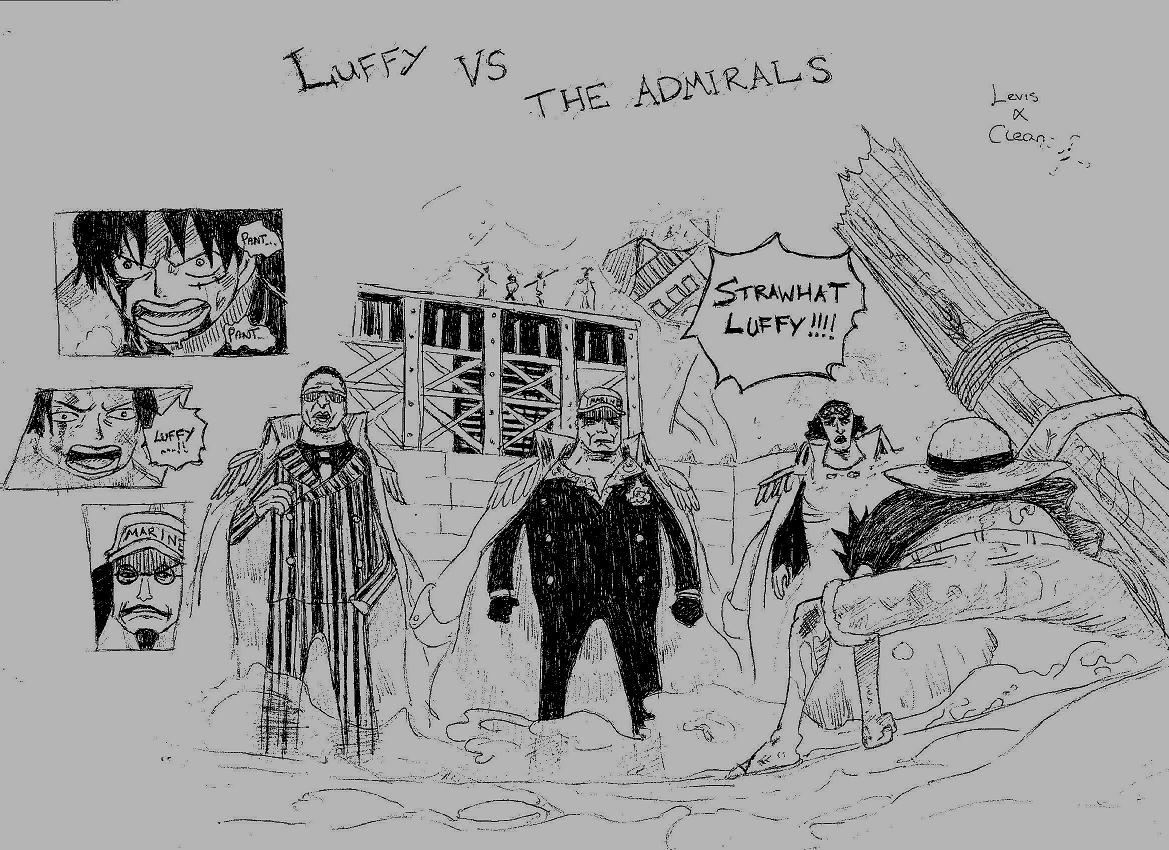 Luffy Vs The Admirals by LevisXClean