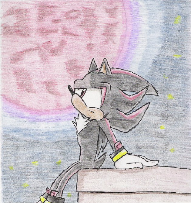 Shadow and the moon (colored) by LightShadeRaven