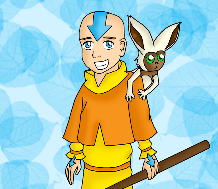 Aang and Momo by Light_Eco_Gal