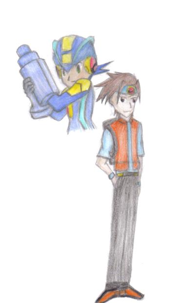 Older Lan and Megaman by Lightning_bolt