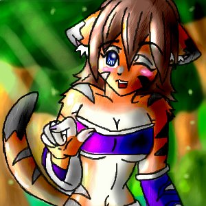 ! tiger girl, oekaki~ by LilChan