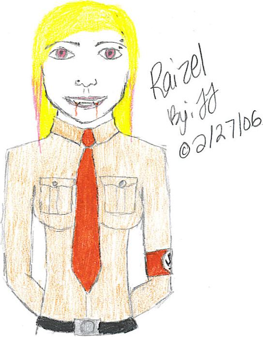 Raizel in uniform by LilKittyRikku