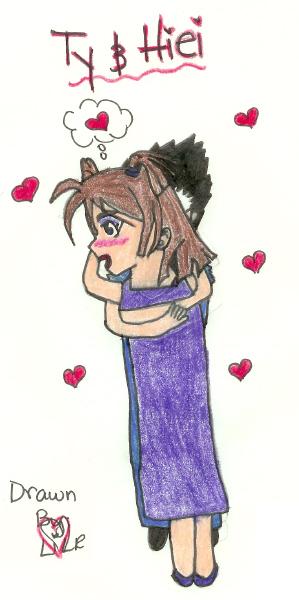 Hiei hugging Ty (4 gothic_angel) by LilR