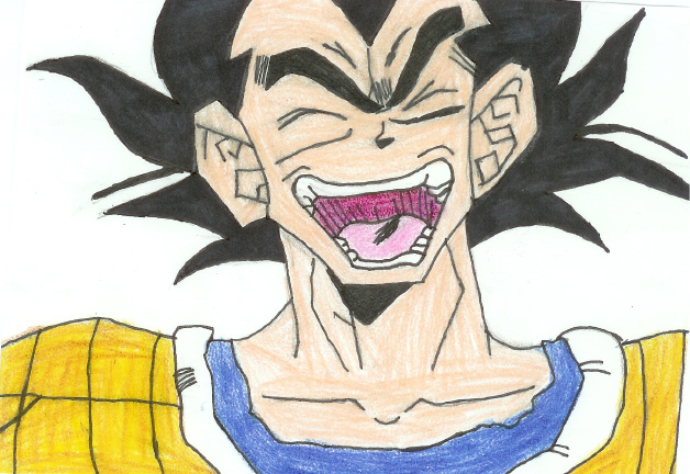 Vegeta happy & laughing!? by LilR