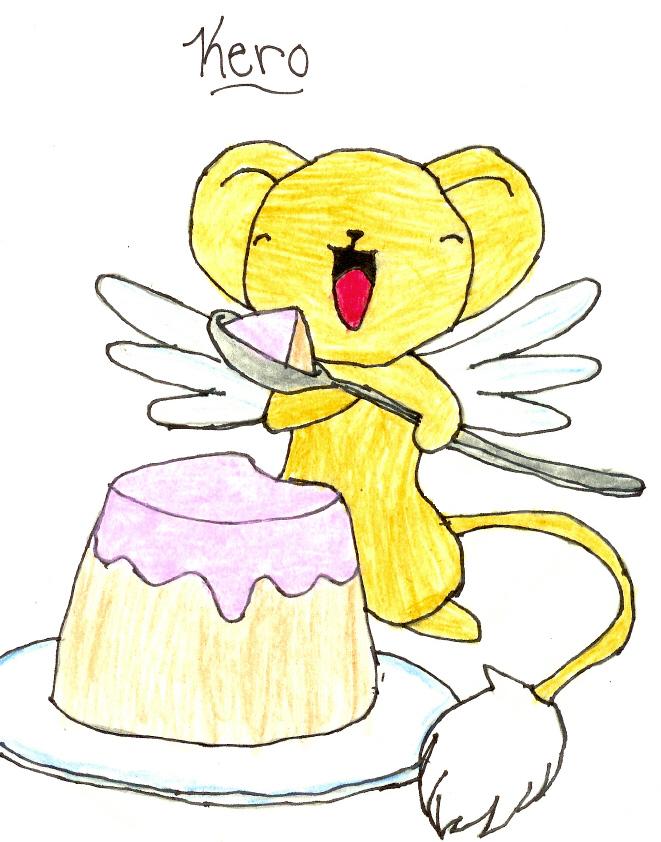Kero eating yummy sweets by LilR