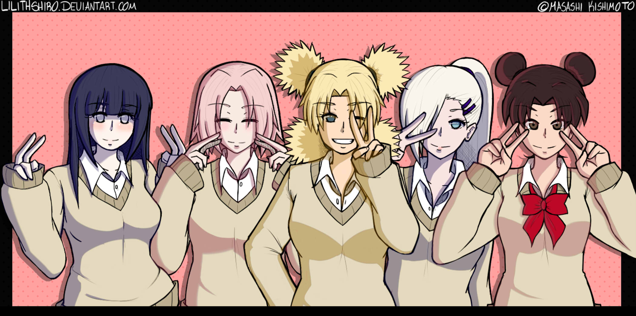 Naruto HighSchool Girls by LilithShiro