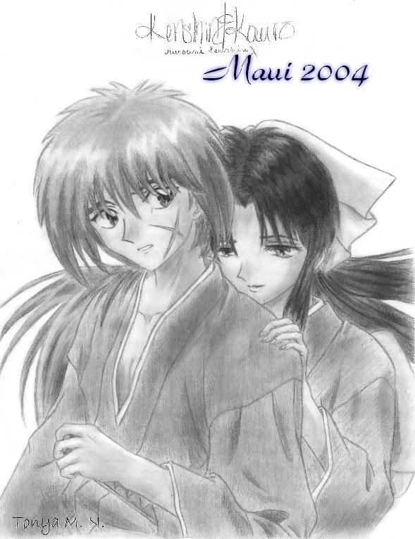 Kaoru and nervous Kenshin by Lilith_SpiritOfTheNight